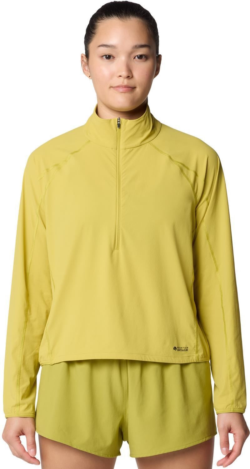 Sunshield Half Zip - Womens - bright olive 1