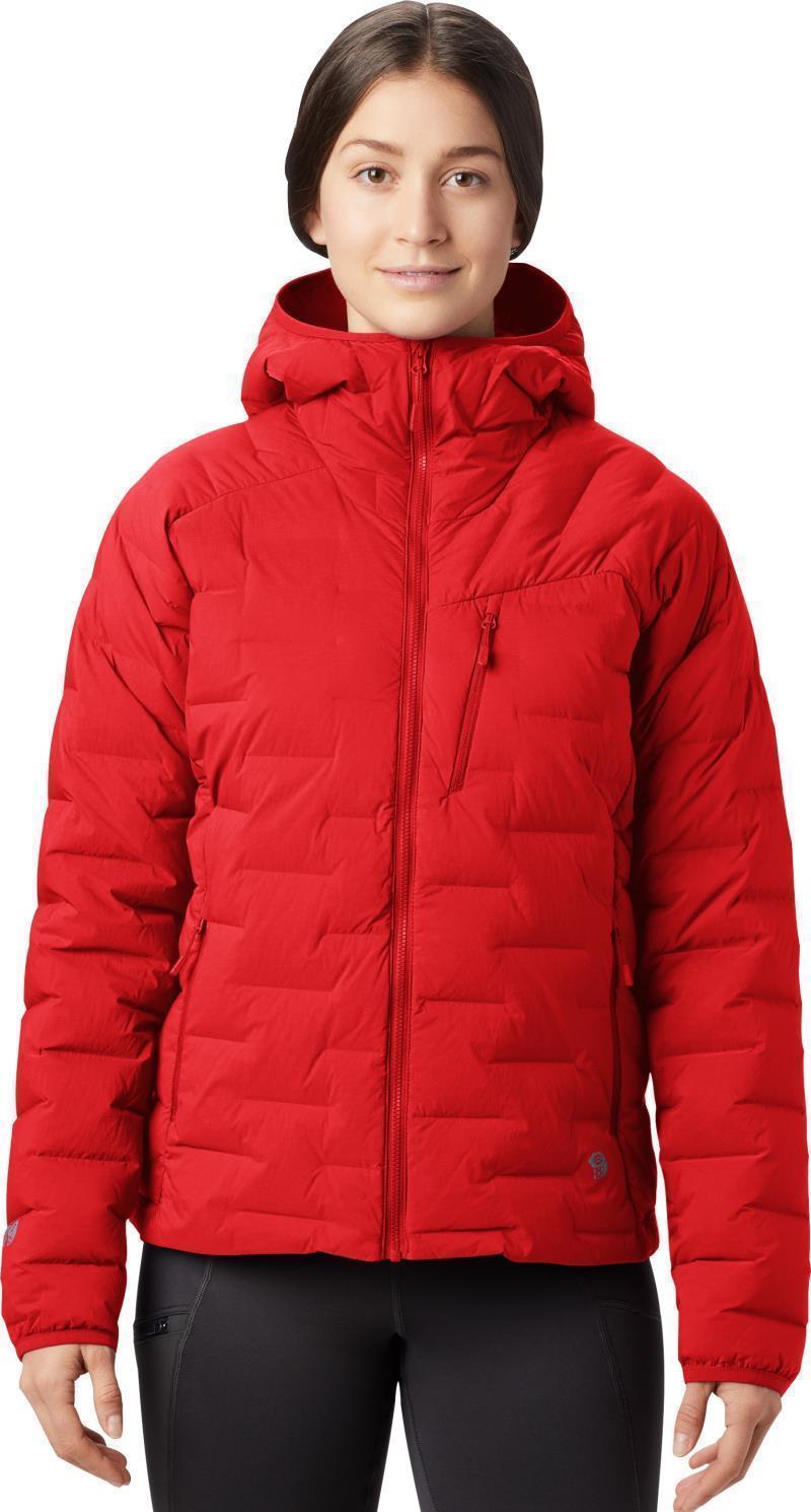 Super/DS Stretchdown Hooded Jacket - Womens - Fiery Red 1