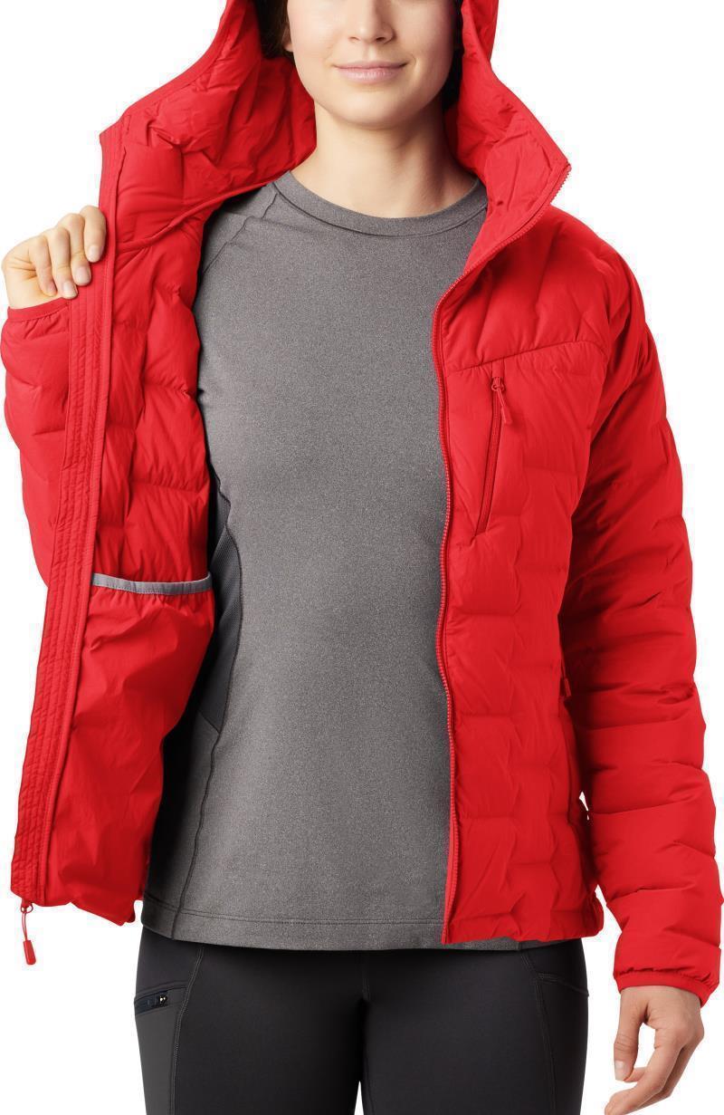 Super/DS Stretchdown Hooded Jacket - Womens - Fiery Red 4