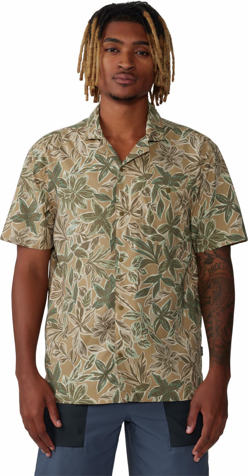 Trail Sender Camp Shirt - Mens - Sandstorm Floral Print 1