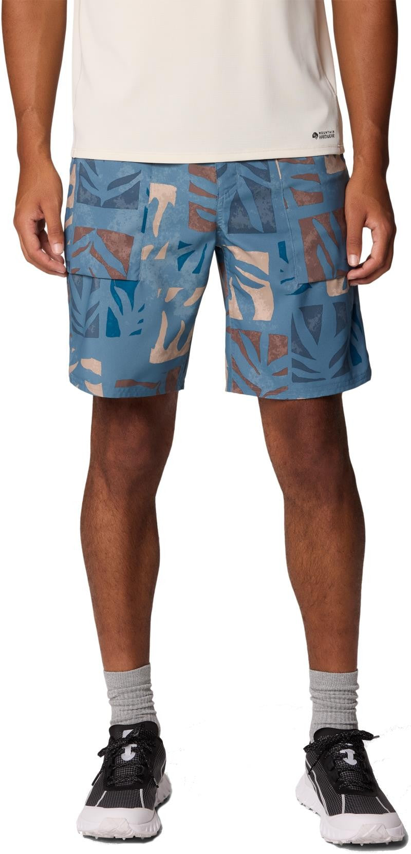 Trail Sender Shorts, 7" Inseam - Mens - adriatic blue meadows print 1