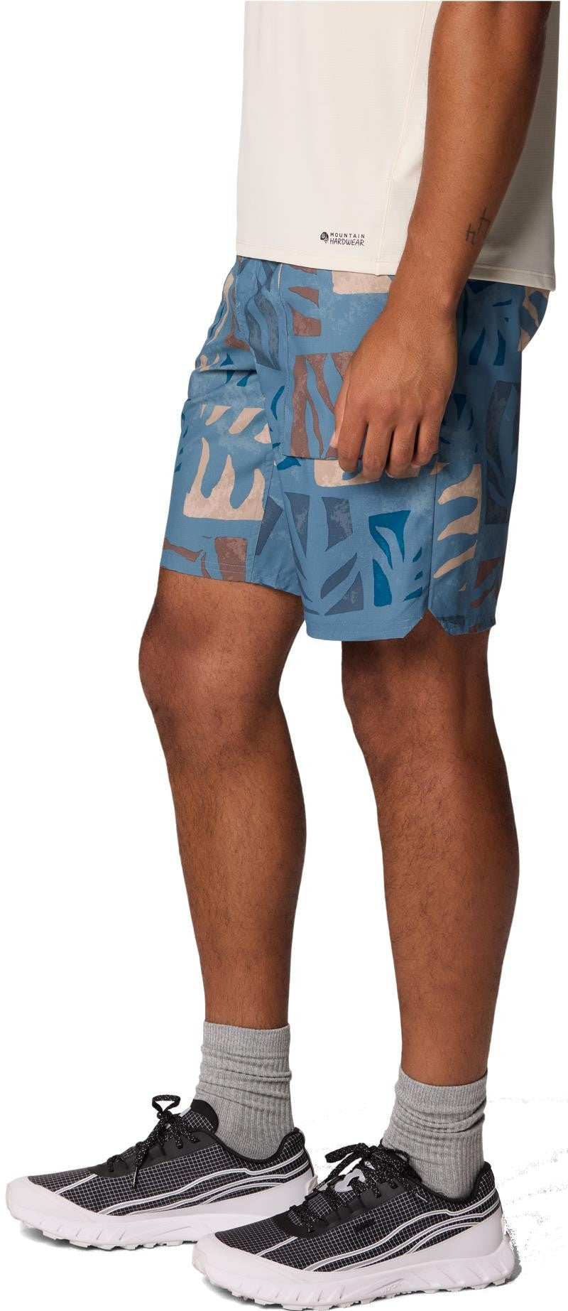 Trail Sender Shorts, 7" Inseam - Mens - adriatic blue meadows print 1