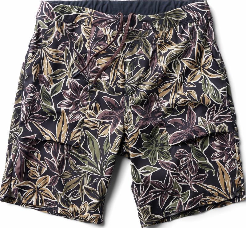 Trail Sender Shorts, 7" Inseam - Mens - black floral print 1