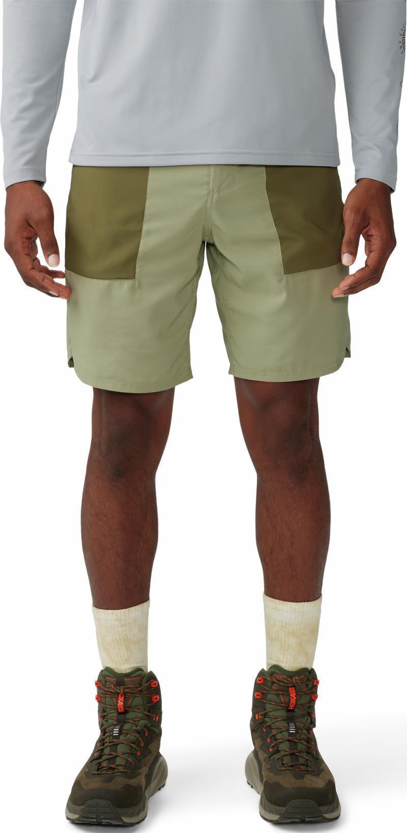 Trail Sender Shorts, 9" Inseam - Mens - Mantis Green / Combat Green 2