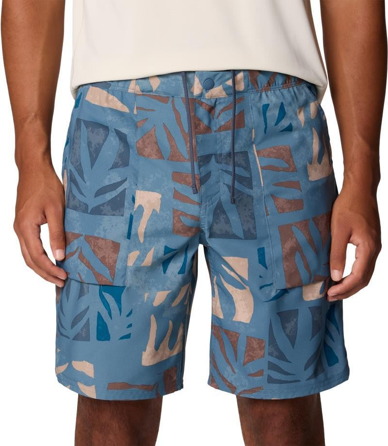 Trail Sender Shorts, 9" Inseam - Mens - adriatic blue meadows print 1