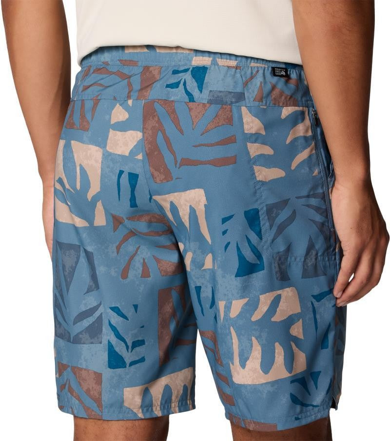 Trail Sender Shorts, 9" Inseam - Mens - adriatic blue meadows print 1