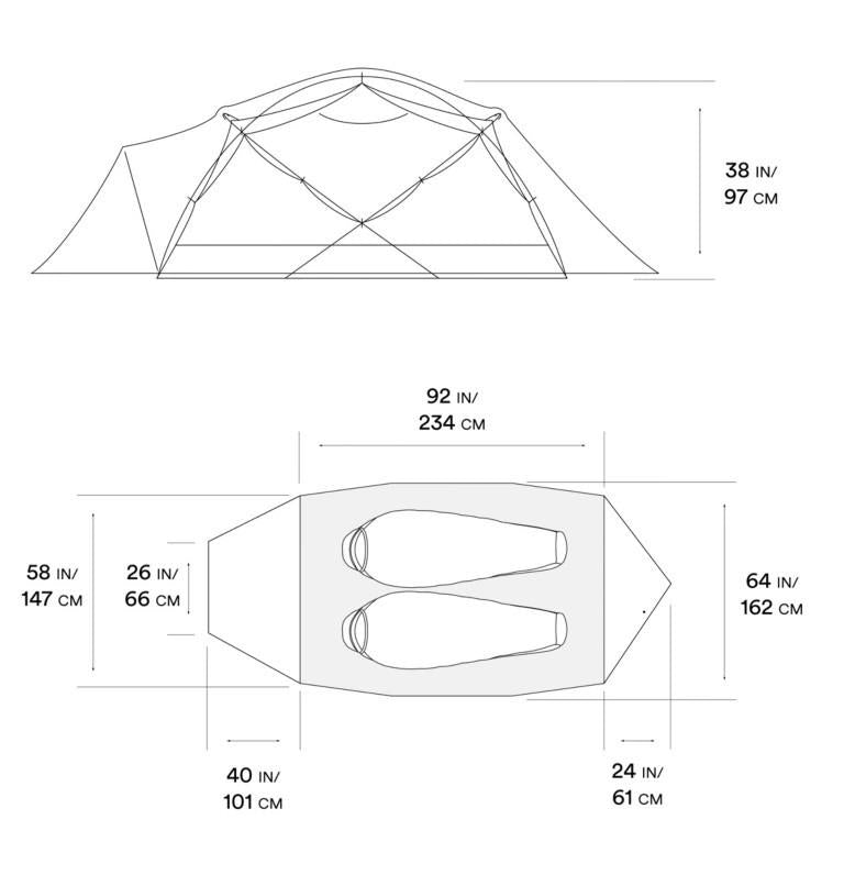 Trango 2, 2 Person Tent - alpine red 1
