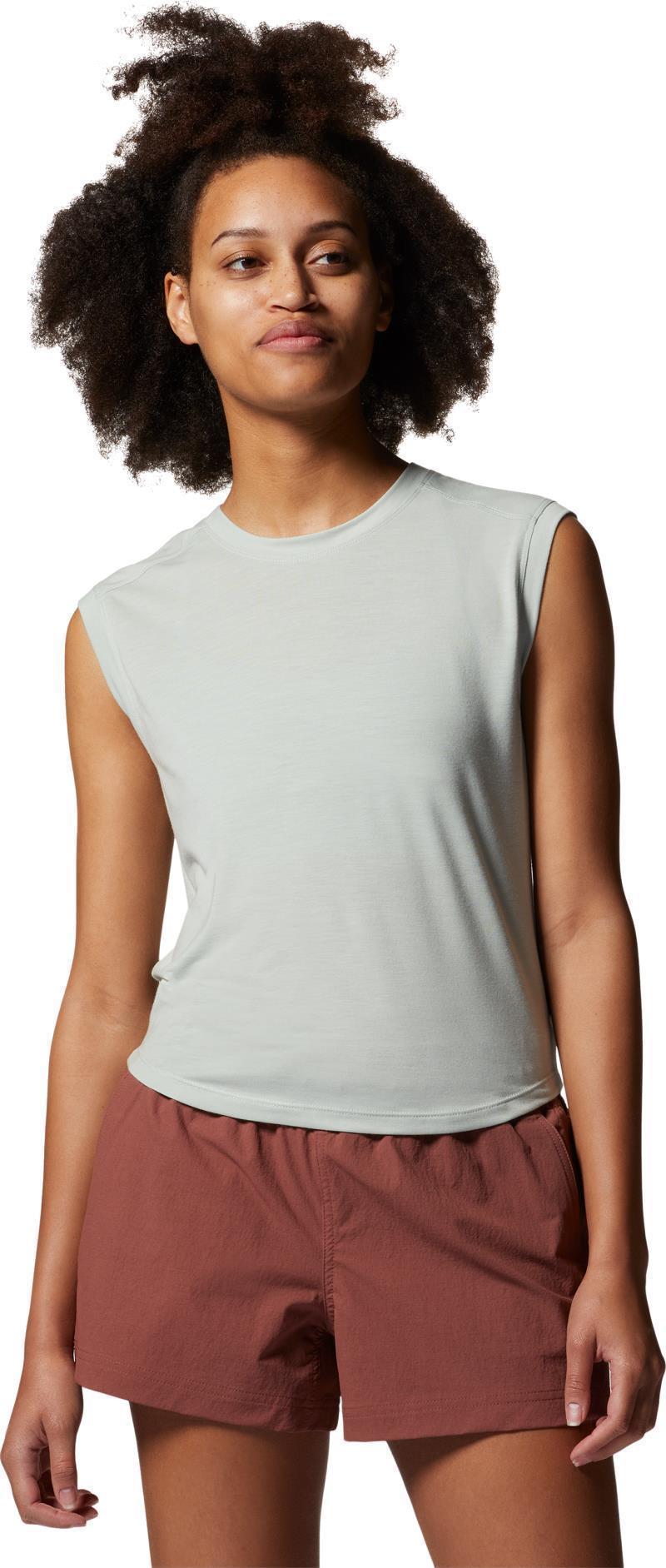 Trekkin Go Sleeveless - Womens - Cactus White 1