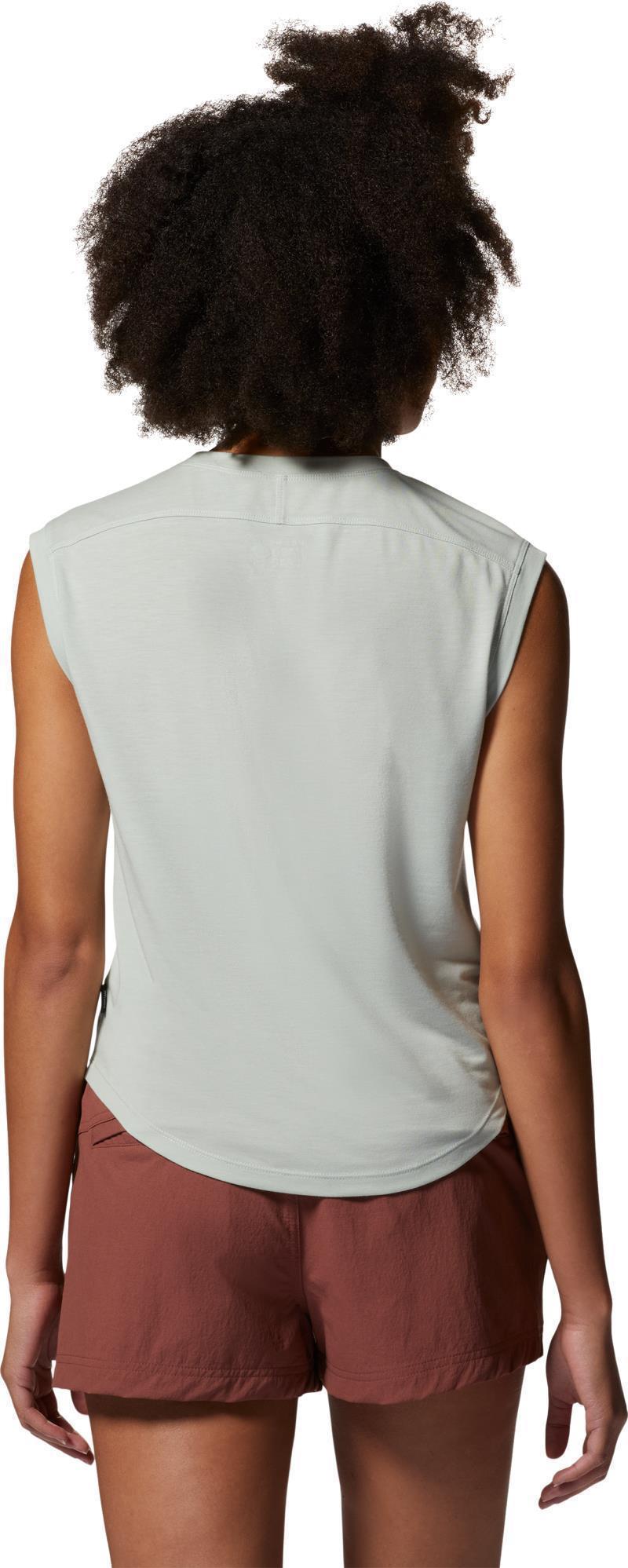 Trekkin Go Sleeveless - Womens - Cactus White 2
