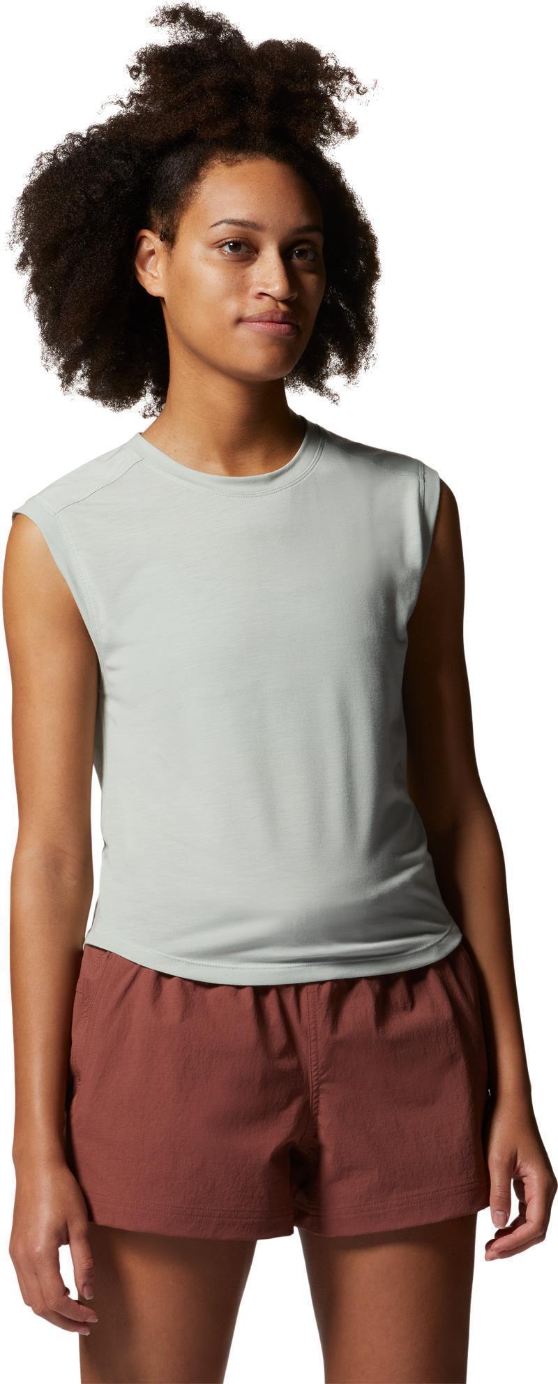 Trekkin Go Sleeveless - Womens - Cactus White 3