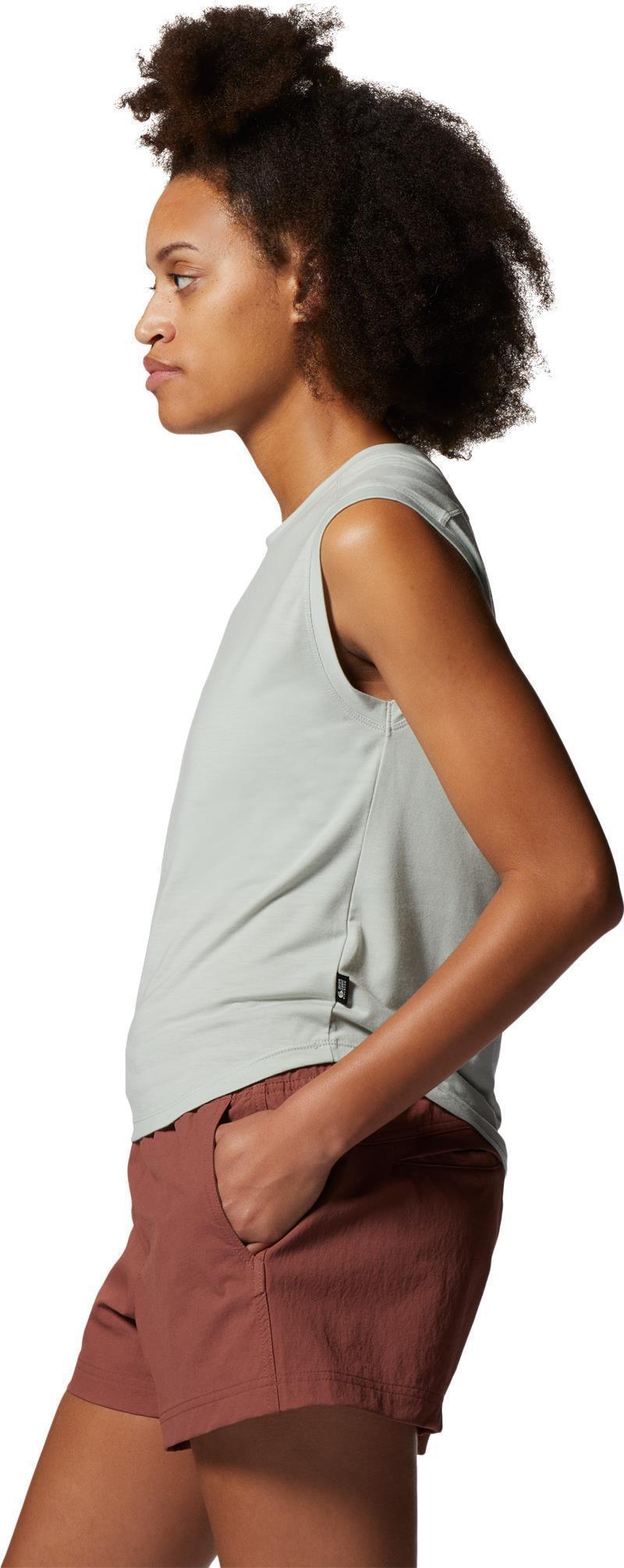 Trekkin Go Sleeveless - Womens - Cactus White 4