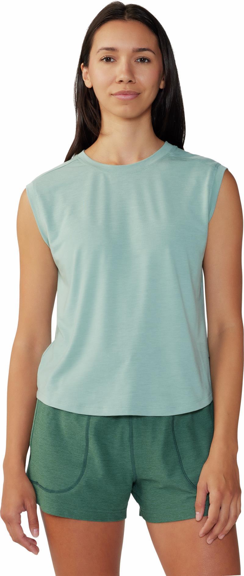 Trekkin Go Sleeveless - Womens - Lichen Green 1