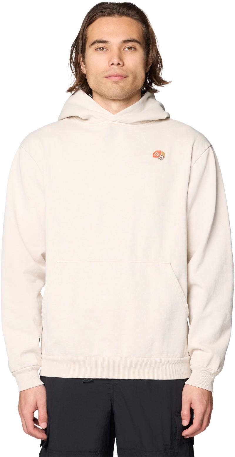 Tri-Color Logo Garment Dyed Hoody - Mens - fossil 1