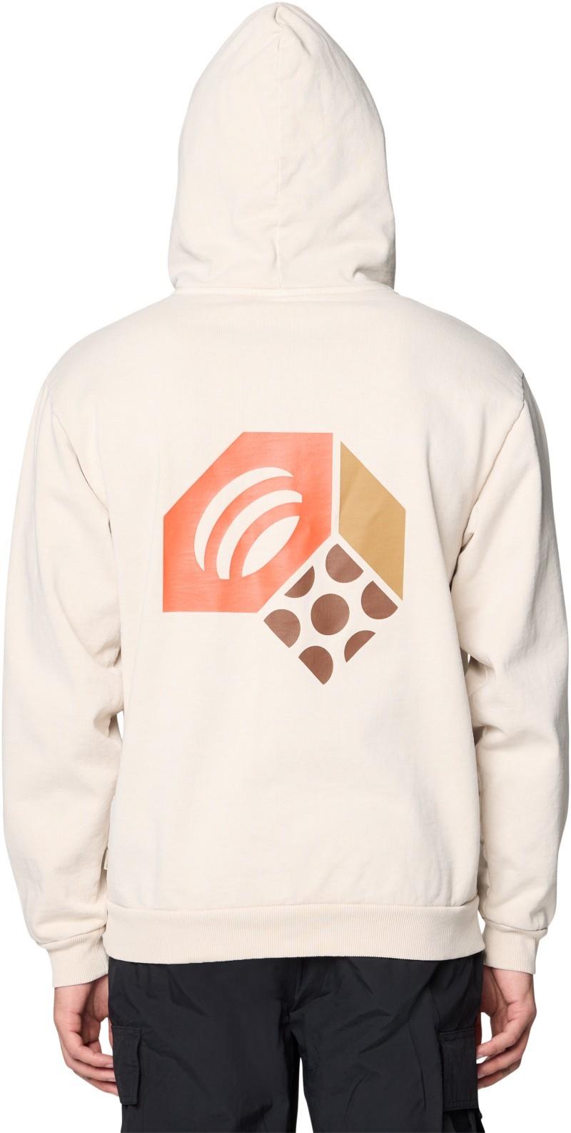 Tri-Color Logo Garment Dyed Hoody - Mens - fossil 1