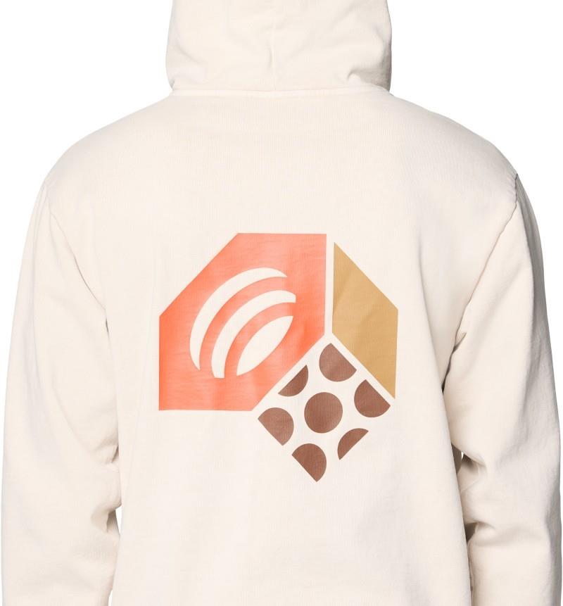 Tri-Color Logo Garment Dyed Hoody - Mens - fossil 1