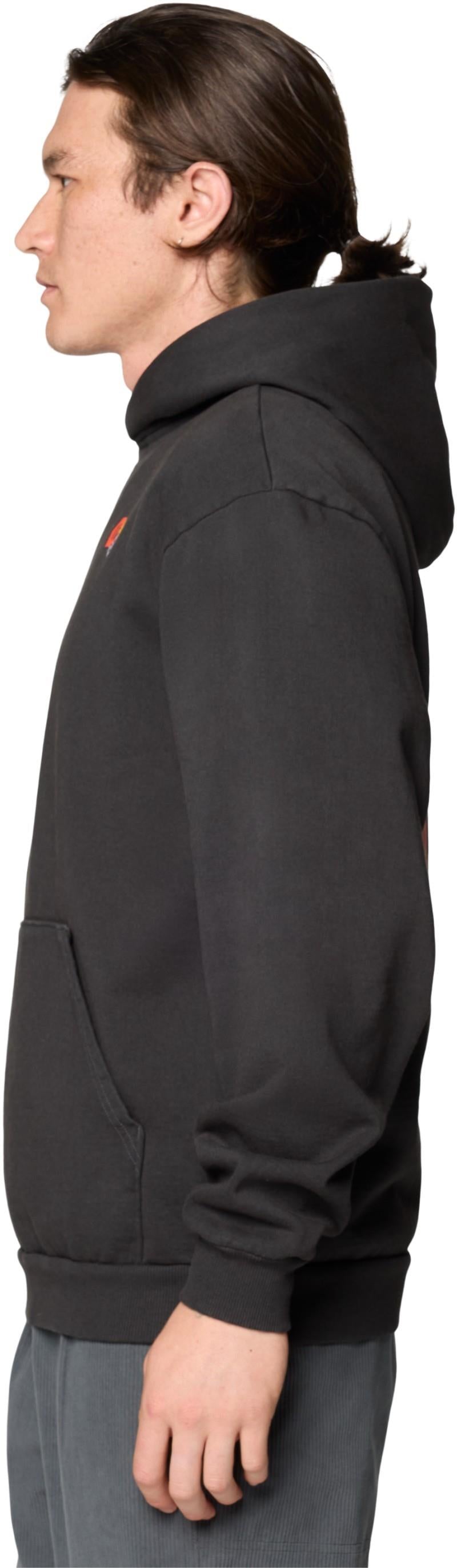 Tri-Color Logo Garment Dyed Hoody - Mens - stealth grey 1
