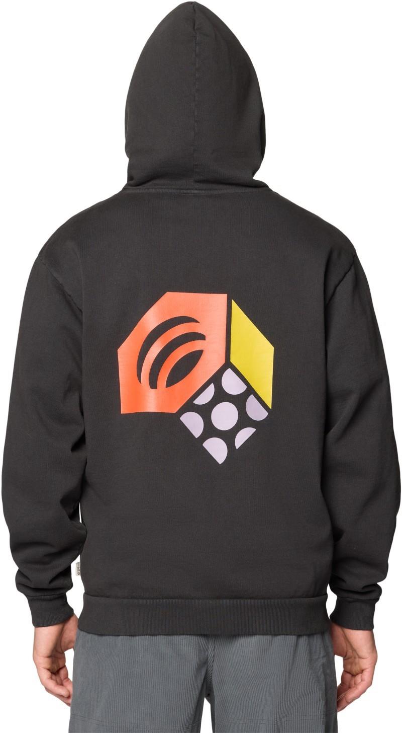 Tri-Color Logo Garment Dyed Hoody - Mens - stealth grey 1