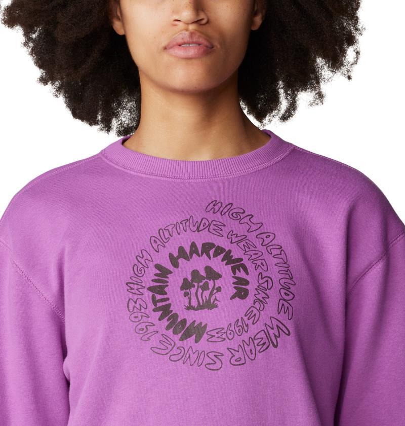 Type Swirl Crew Sweatshirt - Womens - Lilac Glow 5