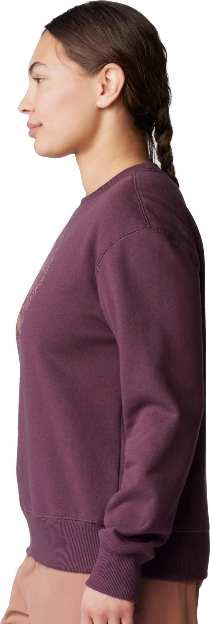 Type Swirl Crew Sweatshirt - Womens - blackberry 1