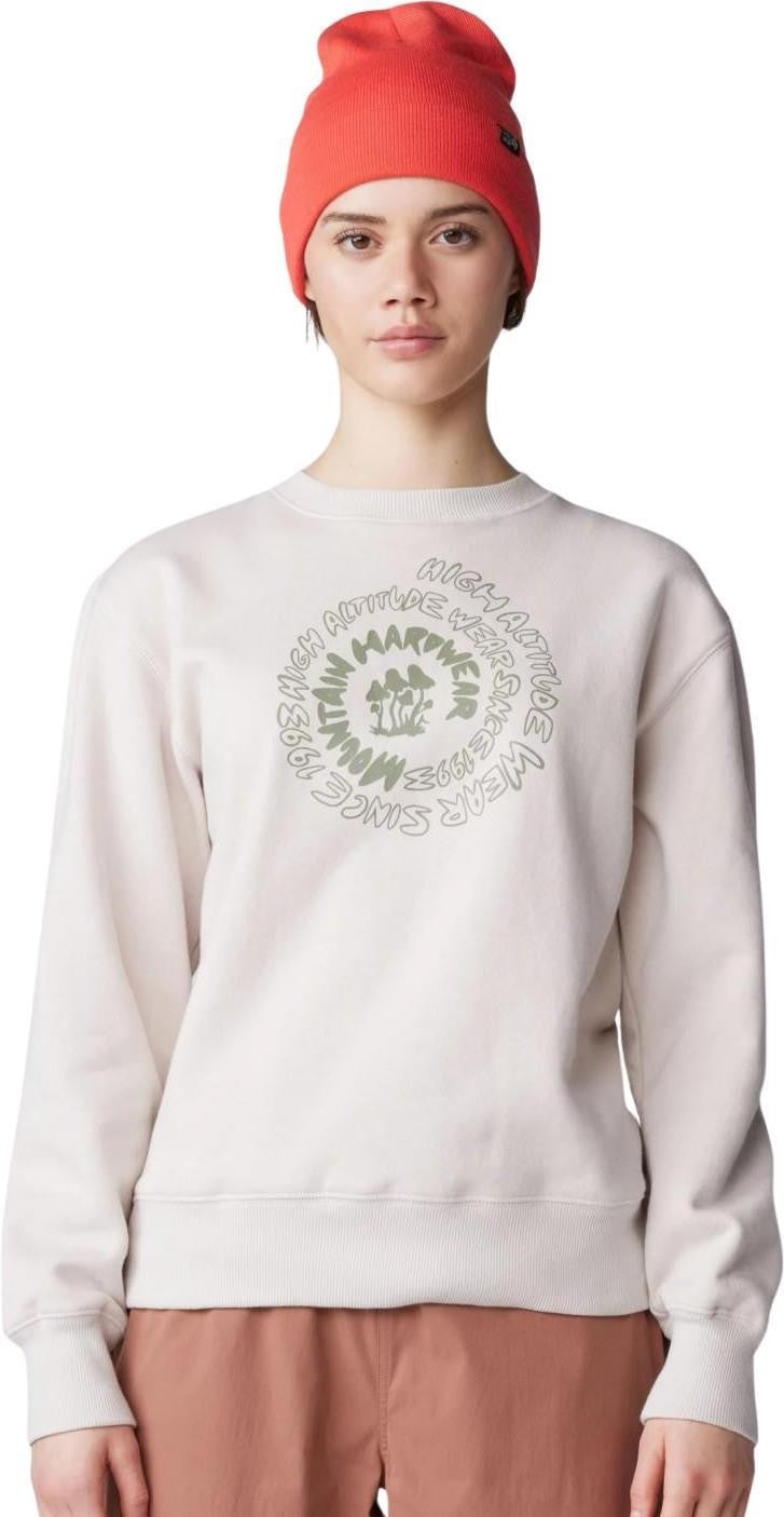 Type Swirl Crew Sweatshirt - Womens - talc 1