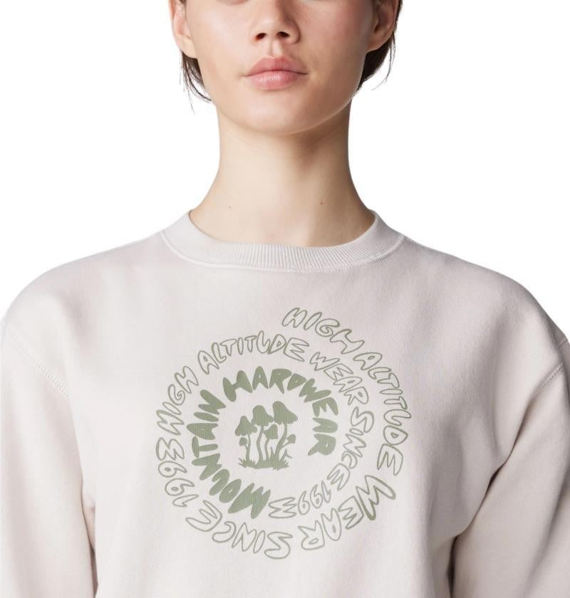 Type Swirl Crew Sweatshirt - Womens - talc 1