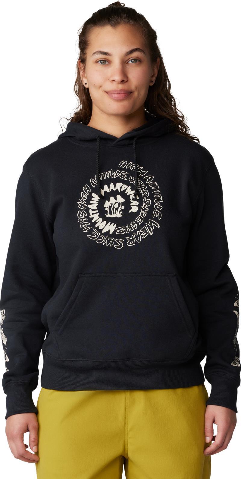 Type Swirl Pullover Hoody - Womens - black 1