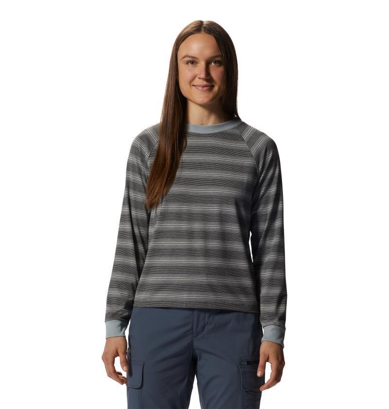 Wander Pass LS - Womens - plumas grey pacific stripe 1