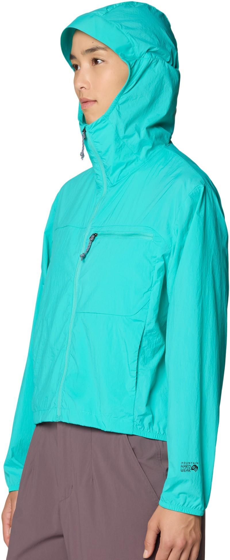 Wind Veil Hooded Jacket - Womens - aqua marina 1