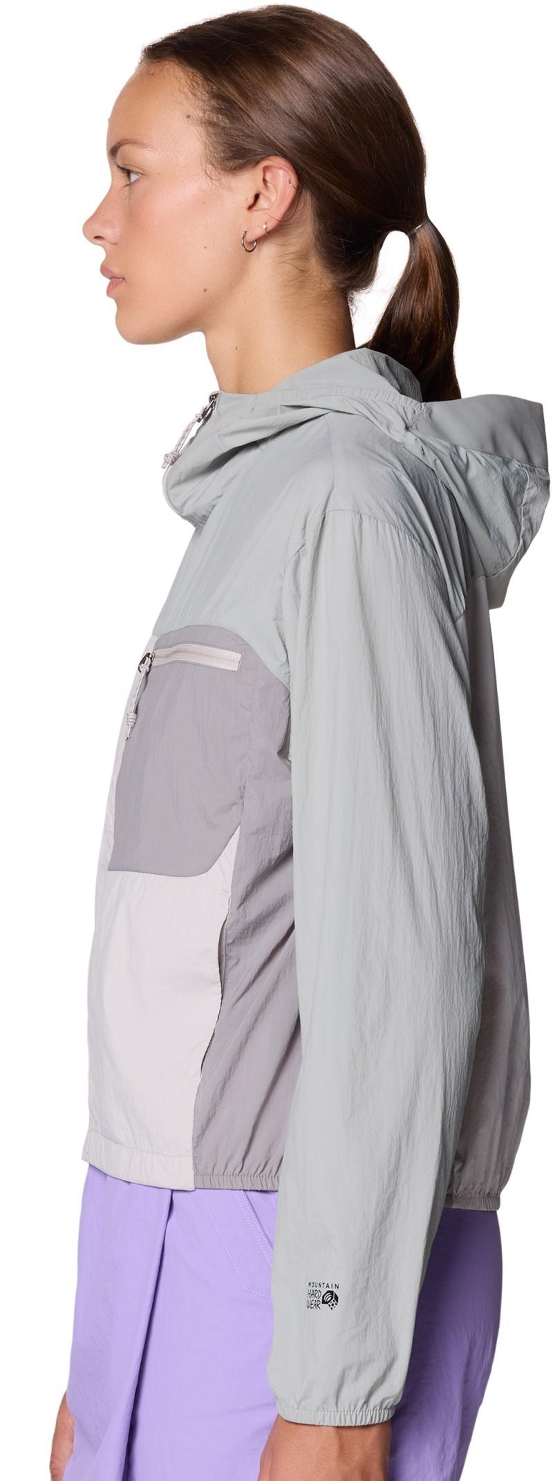 Wind Veil Hooded Jacket - Womens - half moon grey / city fog / approaching storm 1