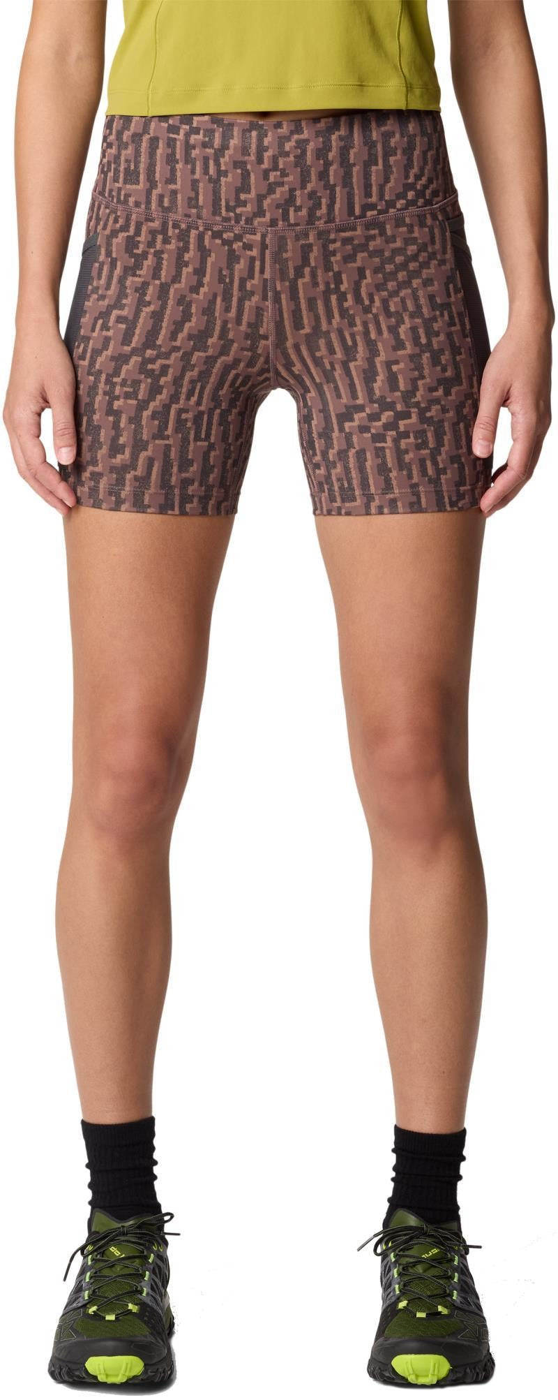 Yuba Trail Shorts, 5" Inseam - Womens - warm ash digidaze print 1