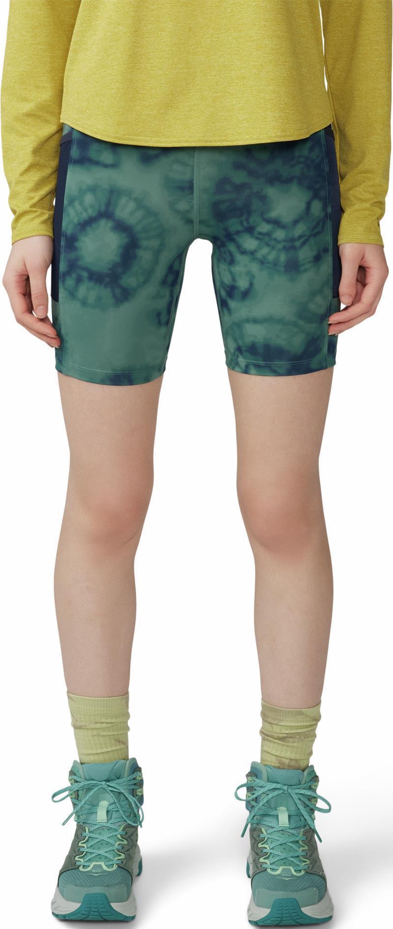 Yuba Trail Shorts, 7" Inseam - Womens - blue pine spore dye print 1