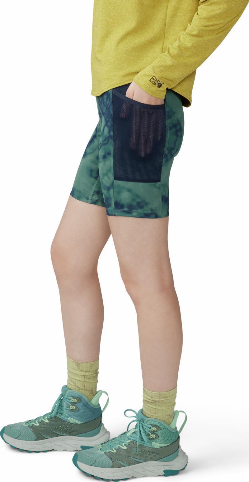 Yuba Trail Shorts, 7" Inseam - Womens - blue pine spore dye print 1