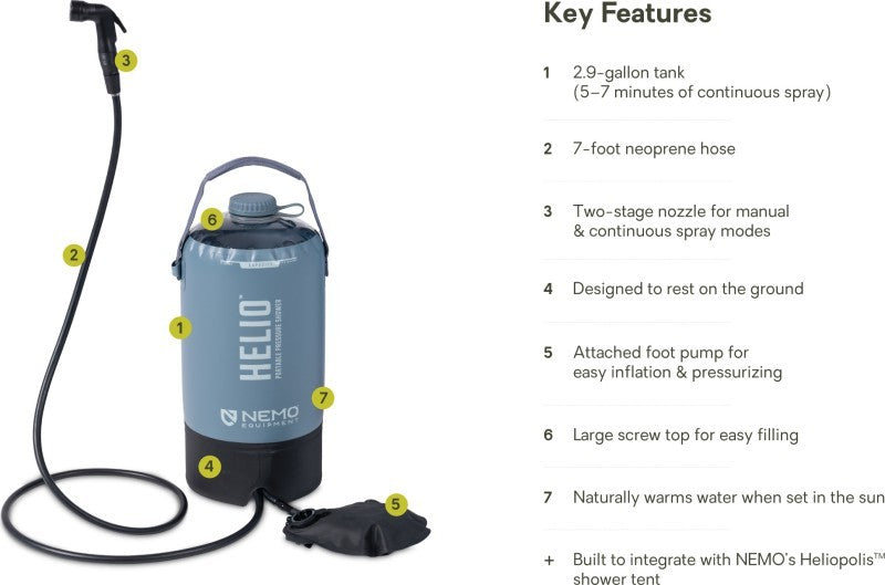 Helio Pressure Shower - fortress / silt / black 1