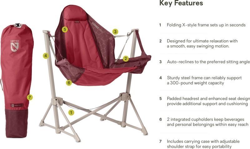 Stargaze EVO-X Reclining Camp Chair - deep claret 1