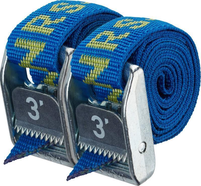 1" HD Tie-Down Straps, 3` - Pair - Iconic Blue 2