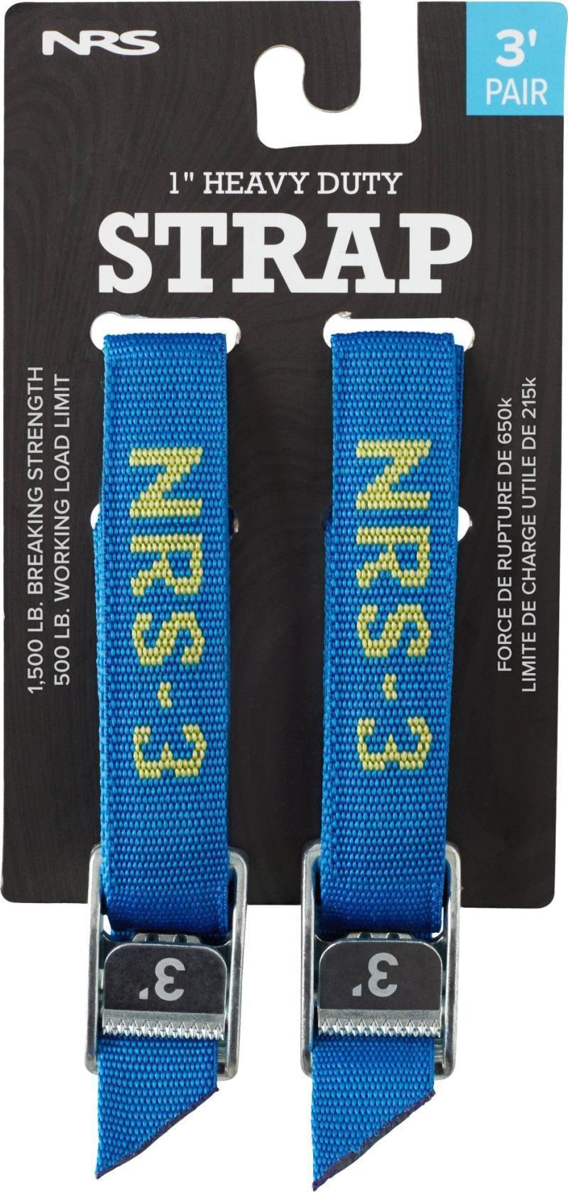 1" HD Tie-Down Straps, 3` - Pair - Iconic Blue 3