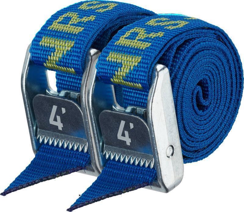 1" HD Tie-Down Straps, 4` - Pair - Iconic Blue 2