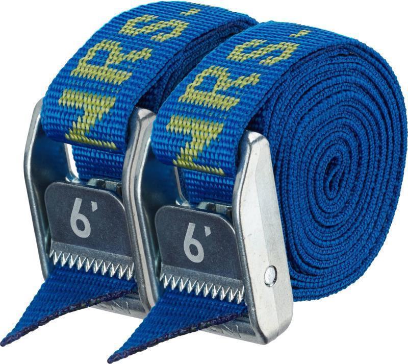 1" HD Tie-Down Straps, 6` - Pair - Iconic Blue 2