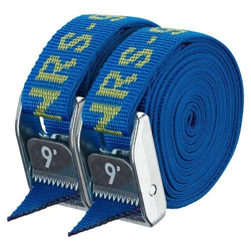 1" HD Tie-Down Straps, 9` - Pair - iconic blue 1