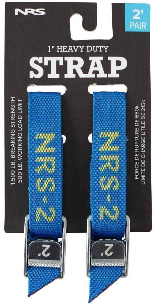 1" HD Tie-Down Straps - 2` - Pair - blue 1