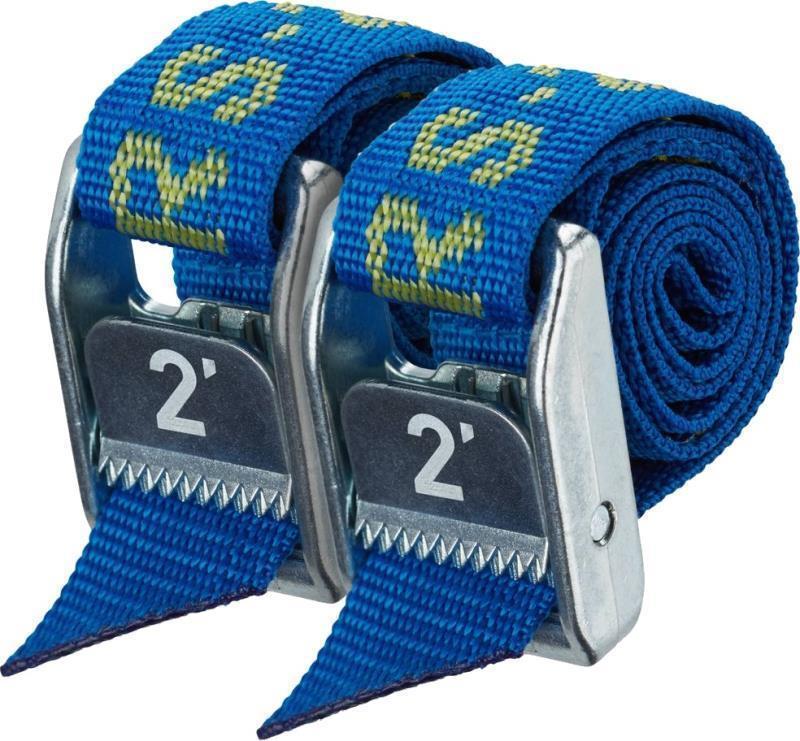 1" HD Tie-Down Straps - 2` - Pair - blue 1