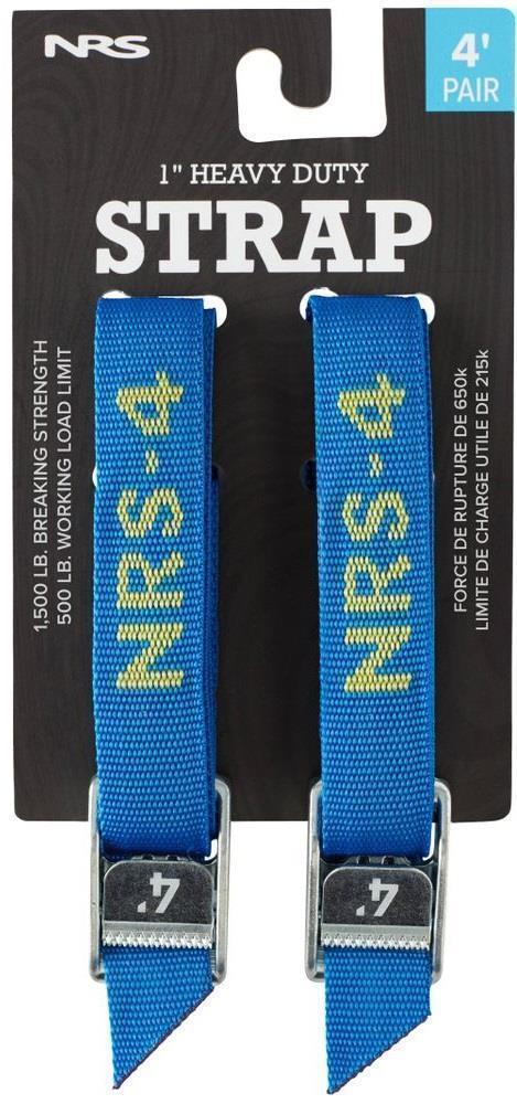 1" HD Tie-Down Straps - 4` - Pair - blue 1