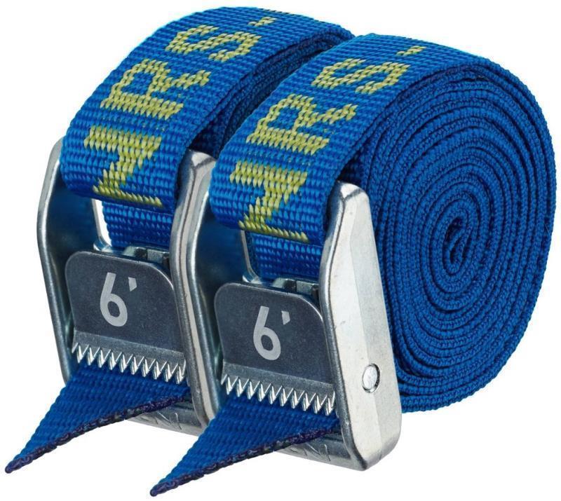1" HD Tie-Down Straps - 6`- Pair - blue 1
