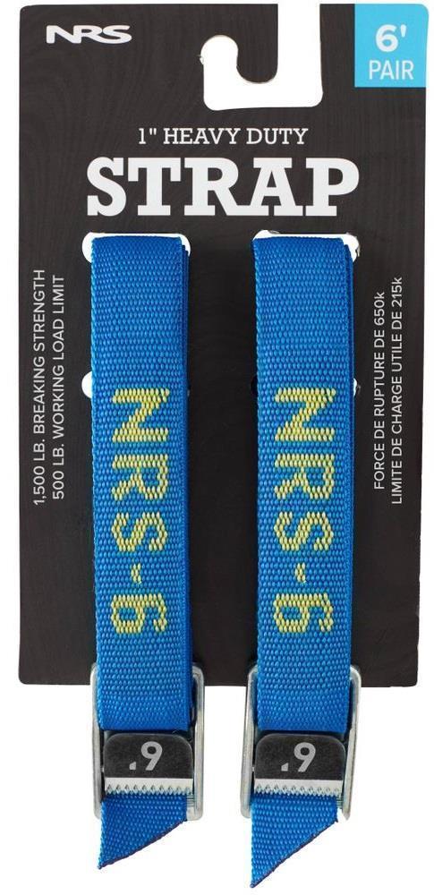 1" HD Tie-Down Straps - 6`- Pair - blue 1