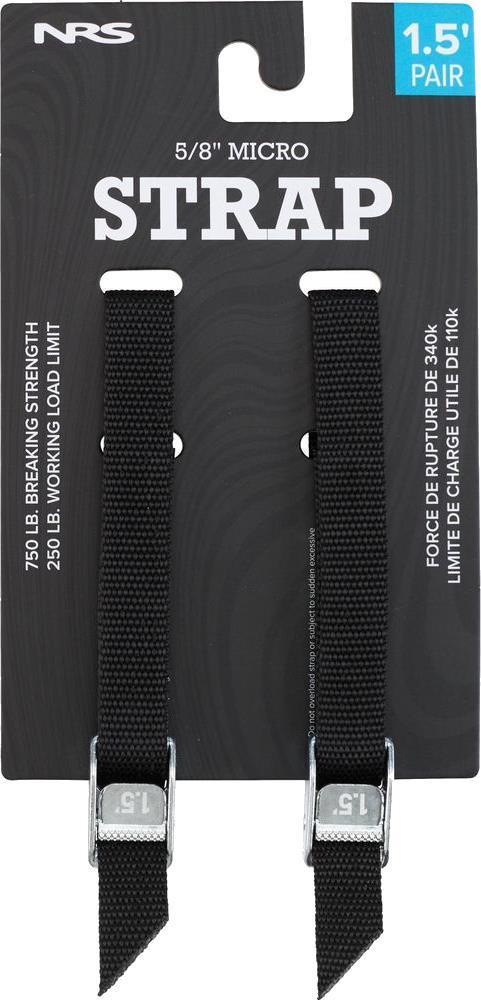 5/8" Micro Straps, 1.5` - Pair - Stealth Black 1