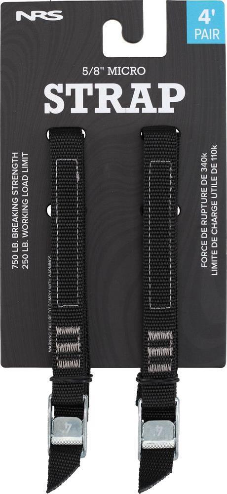 5/8" Micro Straps, 4` - Pair - Stealth Black 1