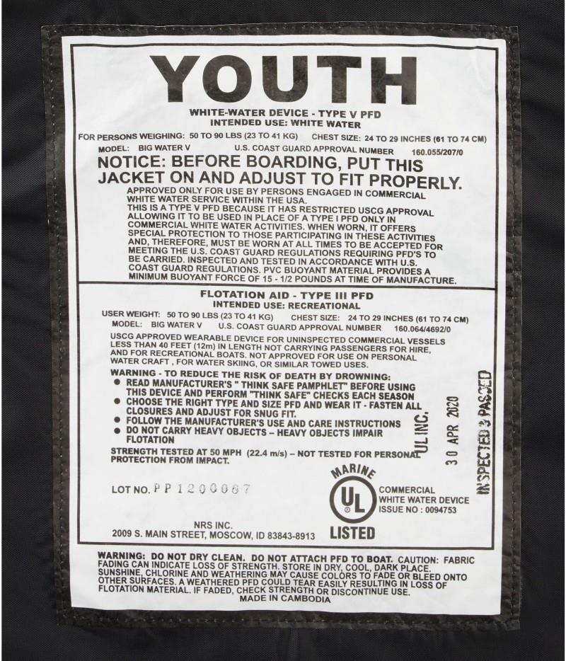 Big Water V PFD - Youth - orange 1