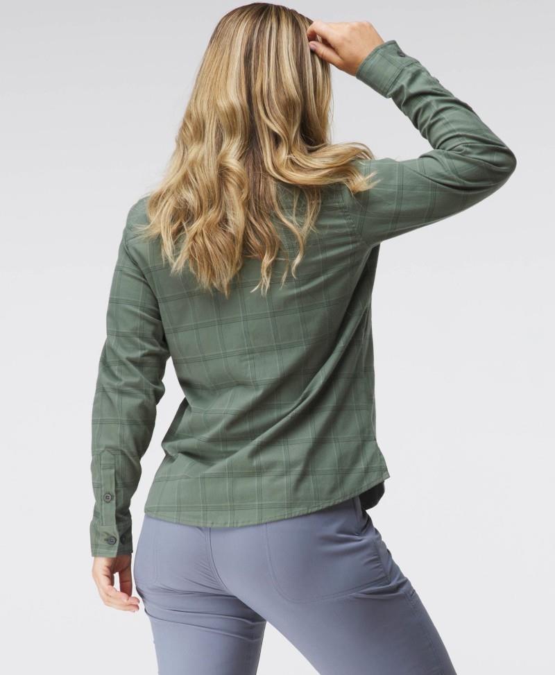 Campfire Flannel - Womens - juniper plaid 1