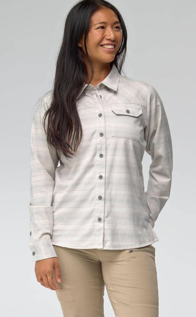 Campfire Flannel - Womens - mist stripe 1