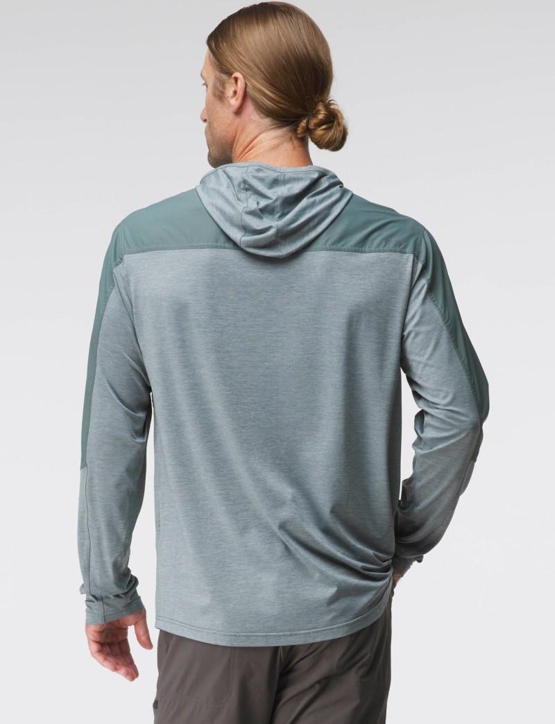 Silkweight Hybrid Hoodie - Mens - slate 1